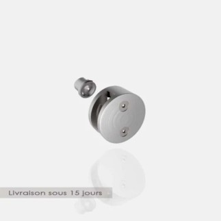 Pince à verre ronde Ø60mm départ pour poteau rond Ø42,4mm