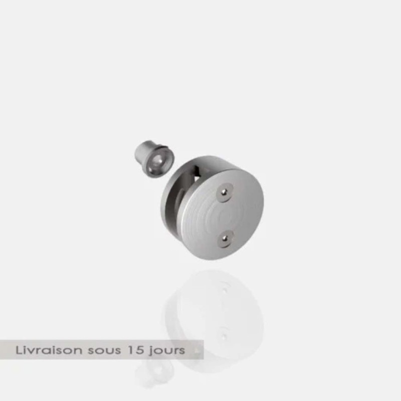 Pince à verre ronde Ø60mm départ pour poteau rond Ø42,4mm