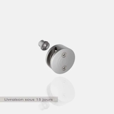 Pince à verre ronde Ø60mm départ pour poteau rond Ø42,4mm