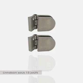 Pinces à verre charnière pour portillon (la paire)
