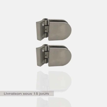 Pinces à verre charnière pour portillon (la paire)