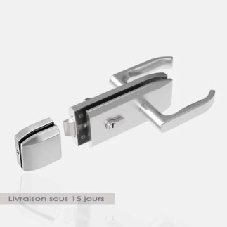 Kit poignée pour portillon en verre