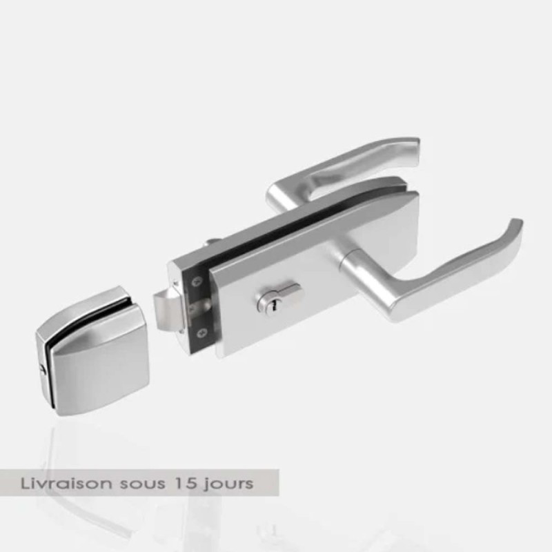 Kit poignée pour portillon en verre