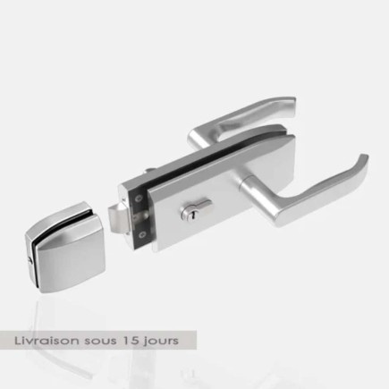 Kit poignée pour portillon en verre