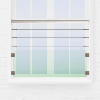 Garde-corps fenêtre câbles et verre