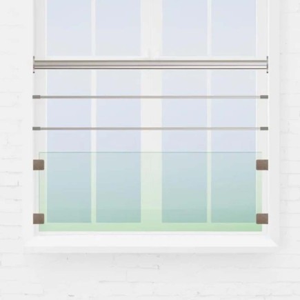 Garde-corps fenêtre lisses et verre