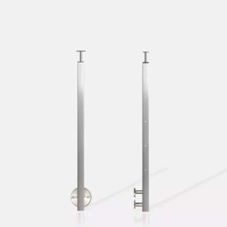 Poteau carré 5 câbles fixation latérale à l'anglaise