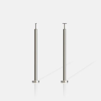 Poteau rond non percé fixation au sol