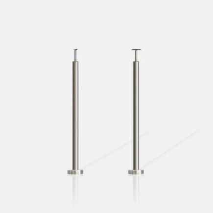 Poteau rond non percé fixation au sol