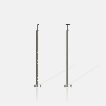 Poteau rond 11 câbles fixation au sol