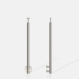 Poteau rond 11 câbles fixation latérale à l'anglaise