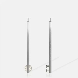 Poteau carré 11 câbles fixation latérale