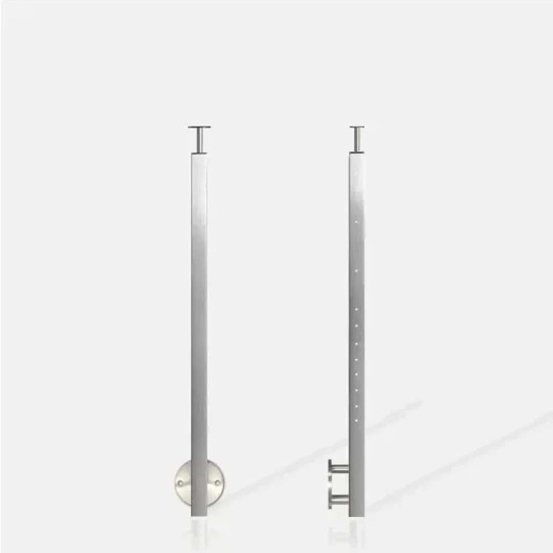 Poteau carré 11 câbles fixation latérale