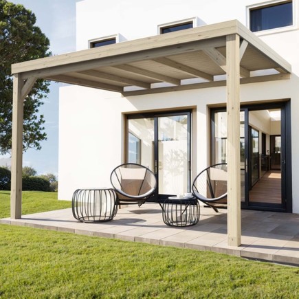 Pergola en bois avec toit Reims