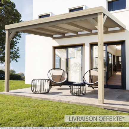 Pergola en bois avec toit Reims