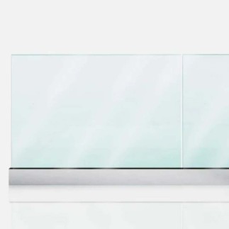 Garde-corps tout verre sur profilé aluminium