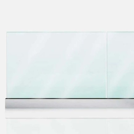 Garde-corps tout verre sur profilé aluminium