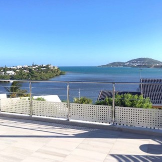 Garde-corps inox 2 lisses et tôle