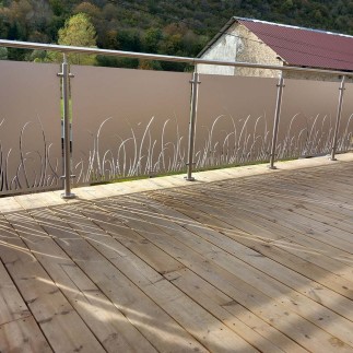 Garde-corps inox tôle sans main courante