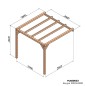 Pergola adossée bois lamellé-collé Burgos