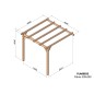 Pergola adossée bois lamellé-collé Palma