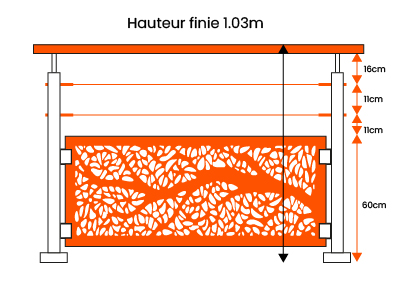 Fiche technique garde-corps 2 câbles tôle